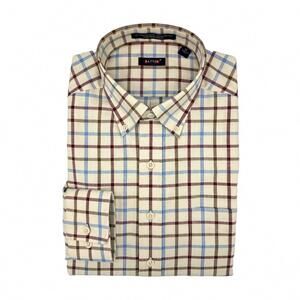 NEW BATTON men's stefan cotton long sleeve shirt in beige
